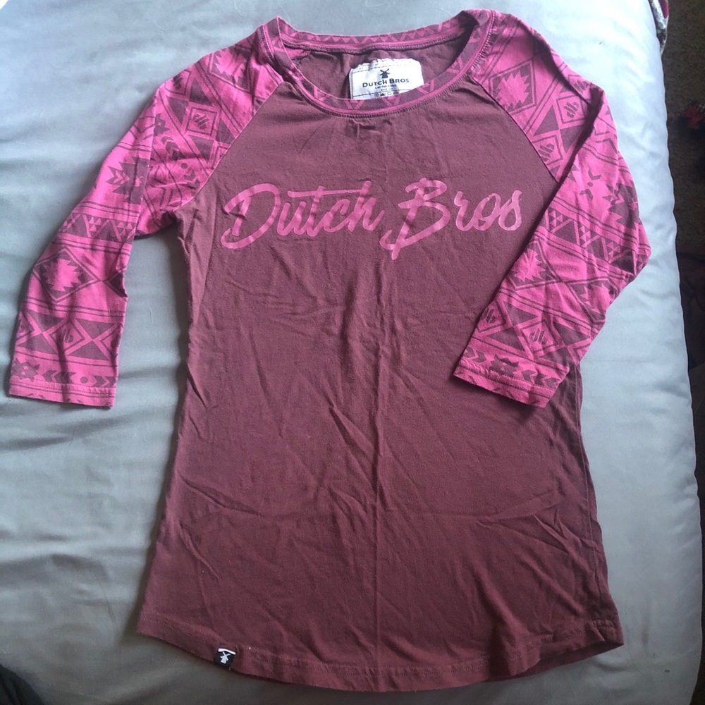 💙Dutch Bros Shirt of the Month 3/4 Sleeve Small